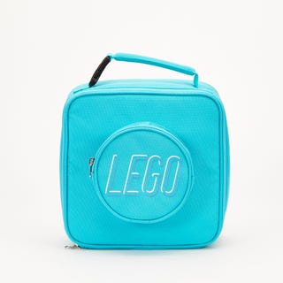 Błękitna torebka śniadaniowa w stylu klocka LEGO®