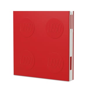 Carnet avec verrou et stylo à encre gel – Rouge