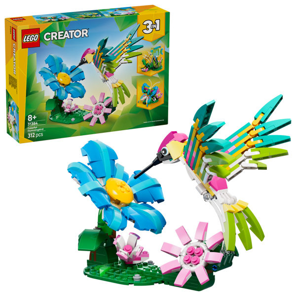 LEGO 31384 Animaux sauvages : le colibri coloré — visuel 2 sur 8