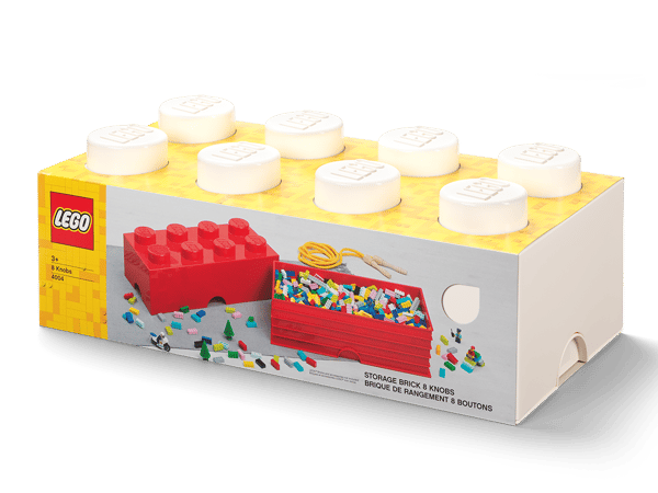 8-Stud Storage Brick – White - Image 3