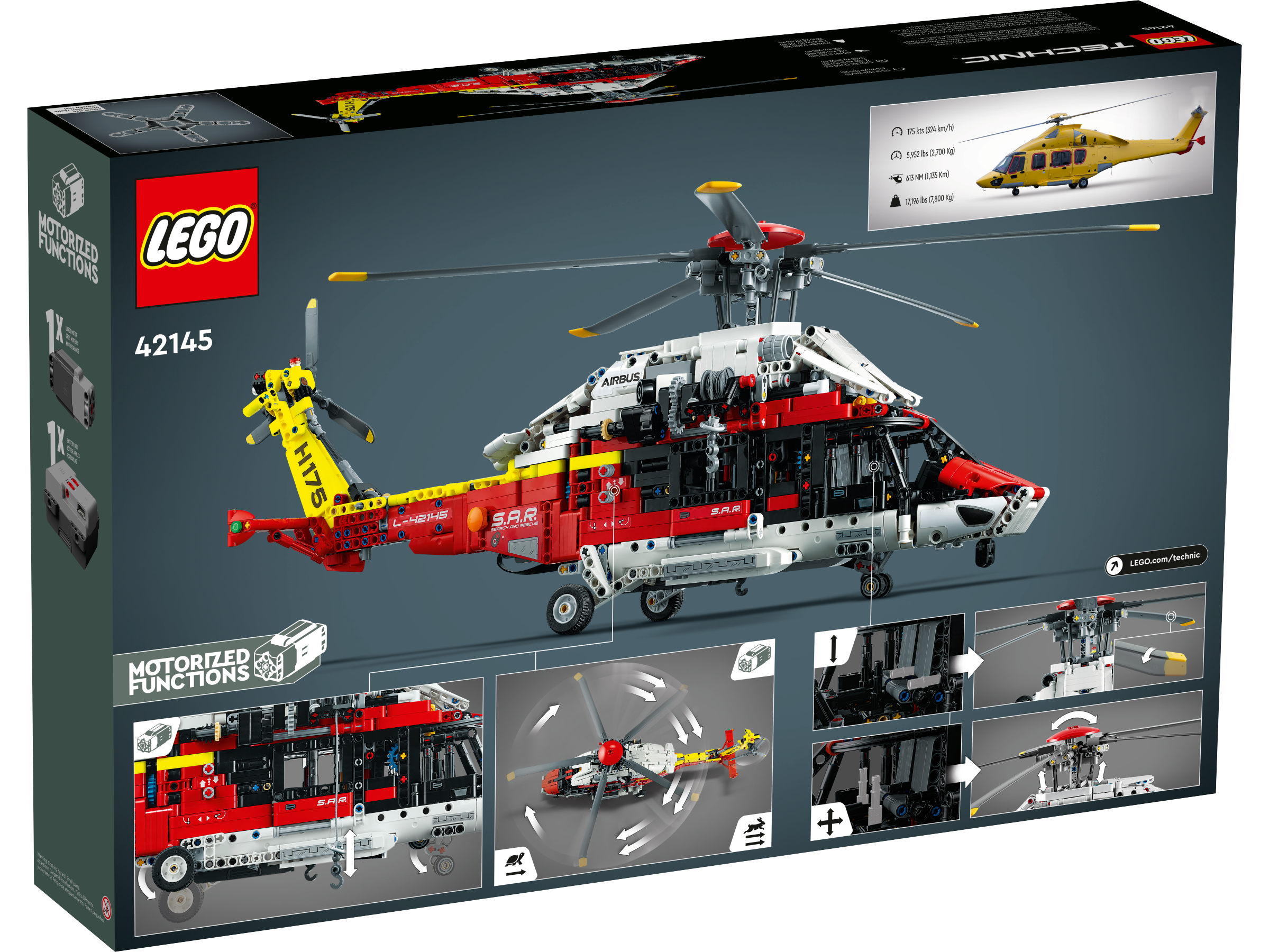 Airbus H175 Rescue Helicopter 42145, Technic