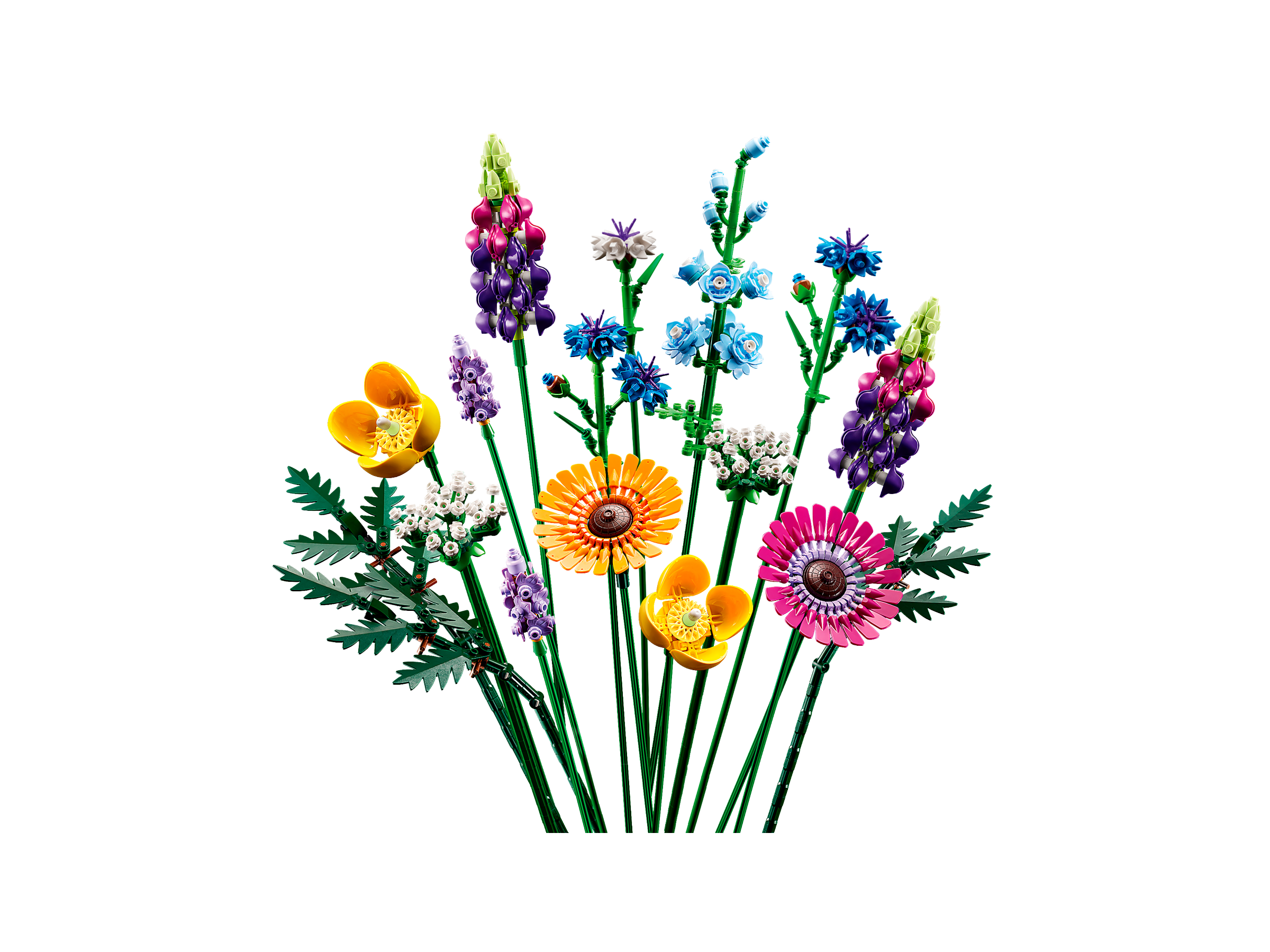 Botanical Collection Icons Bouquet Fiori Selvatici Finti con Papaveri e  Lavanda Artificiali 10313 di Lego