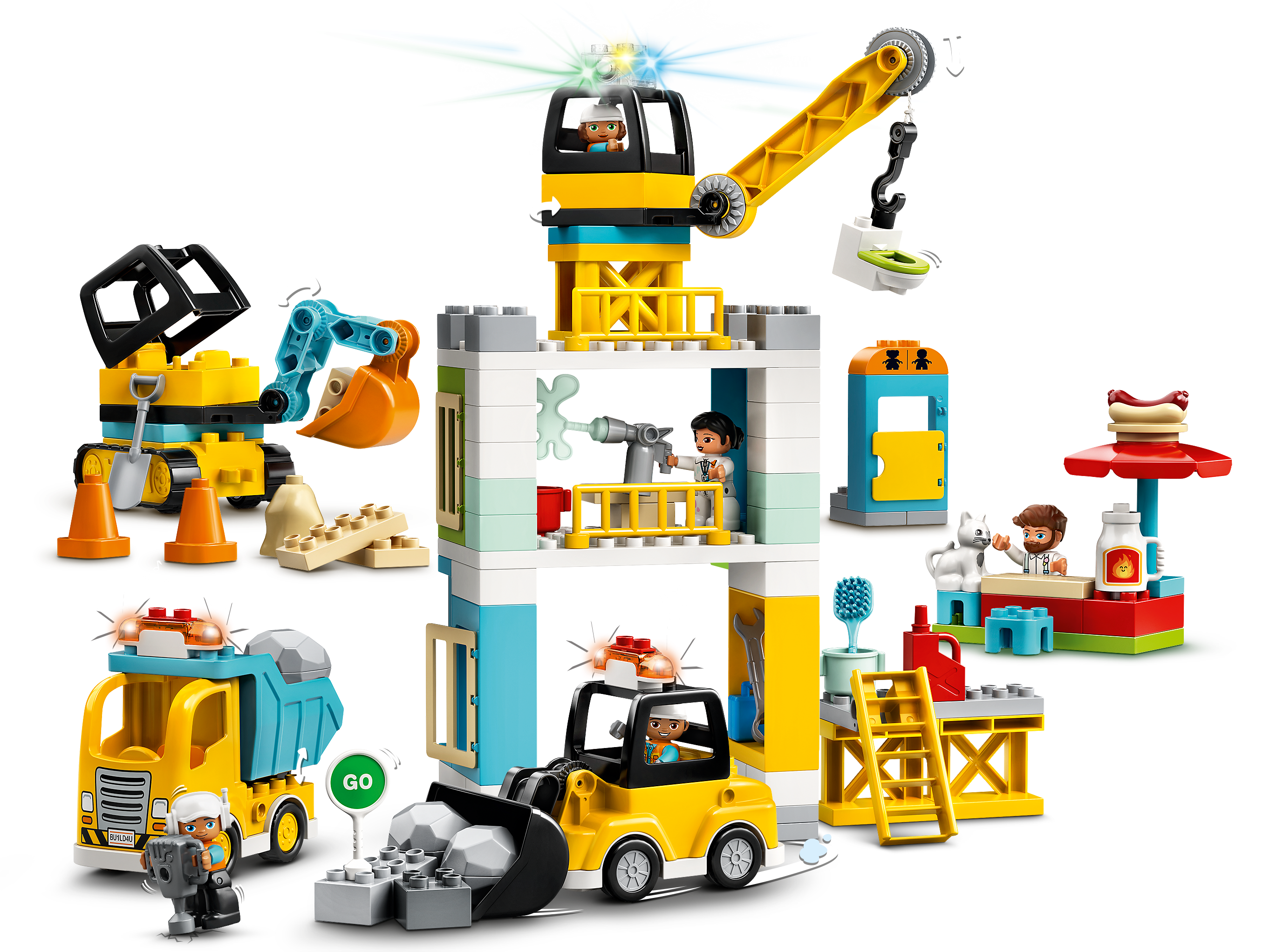 LEGO Duplo 3 Pièces de Construction Hoch 1 x 2 x 2-2er Petites Bosses 