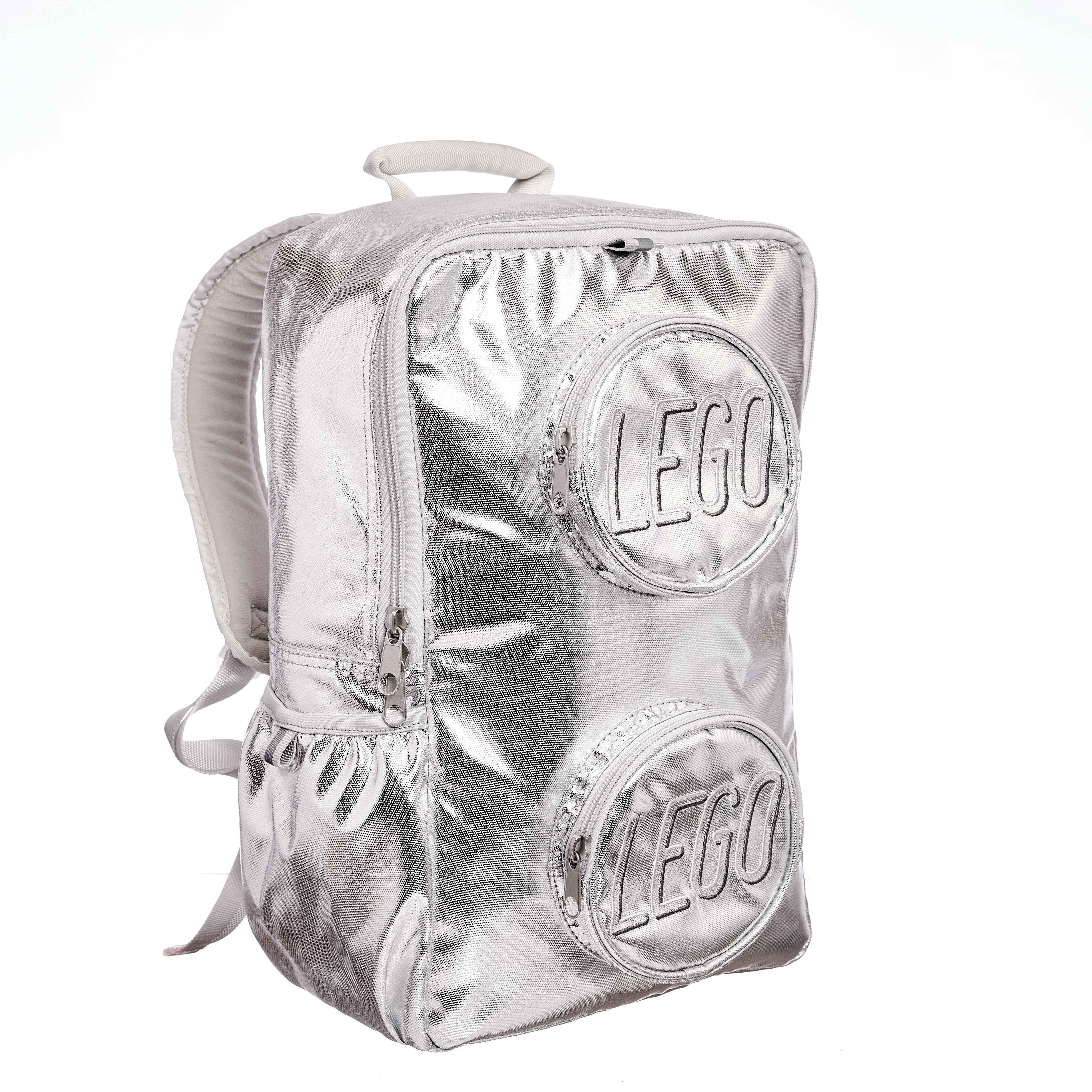 Rugzak in de vorm van een steen – metallic zilver