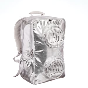 Sac à dos en forme de brique – Argent métallisé
