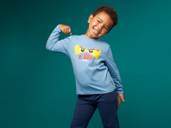 Kids Long-Sleeve T-Shirt – Blue - Image 6