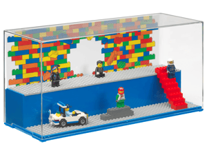 Boîte de jeu et d’exposition – bleue