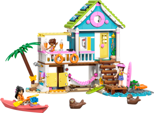 La maison sur la plage et les phoques