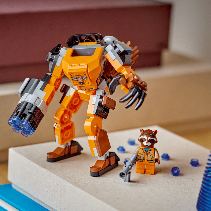 Rocket Mech Armor 76243 | Marvel | Buy online at the Official LEGO Rocket Mech Armor 76243 | Marvel | Buy online at the Official LEGO