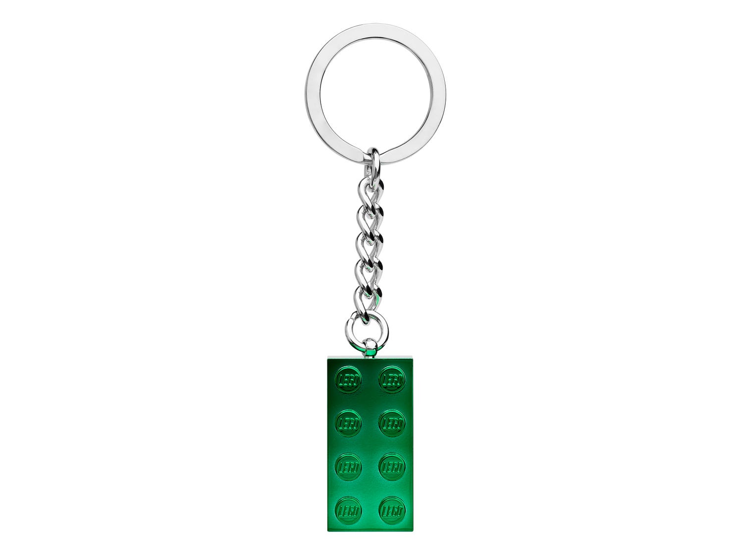 2x4 Green Metallic Key Chain 854083 | Other | Buy online at the Official LEGO® Shop US