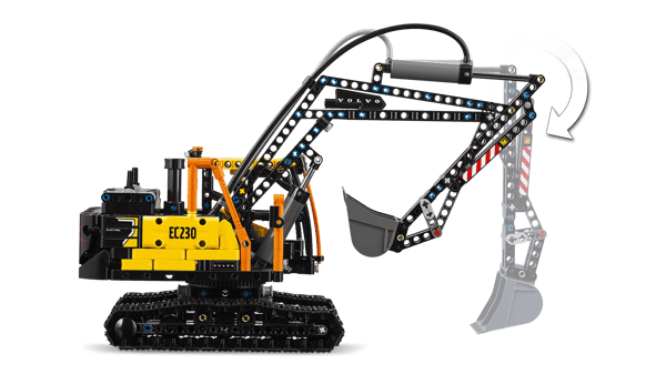 LEGO 42175 Camion Volvo FMX et pelleteuse électrique EC230 — visuel 6 sur 8