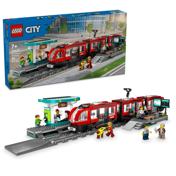 LEGO 60423 Le tramway et la station du centre-ville — visuel 2 sur 8