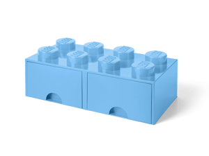 Brique 8 tenons avec tiroirs – bleu clair