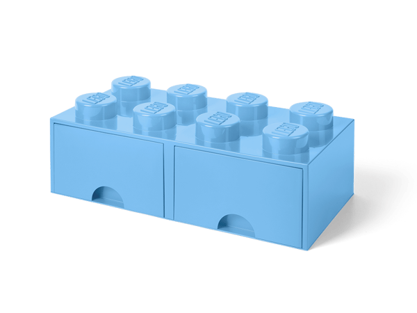 LEGO 5006311 Brique 8 tenons avec tiroirs – bleu clair