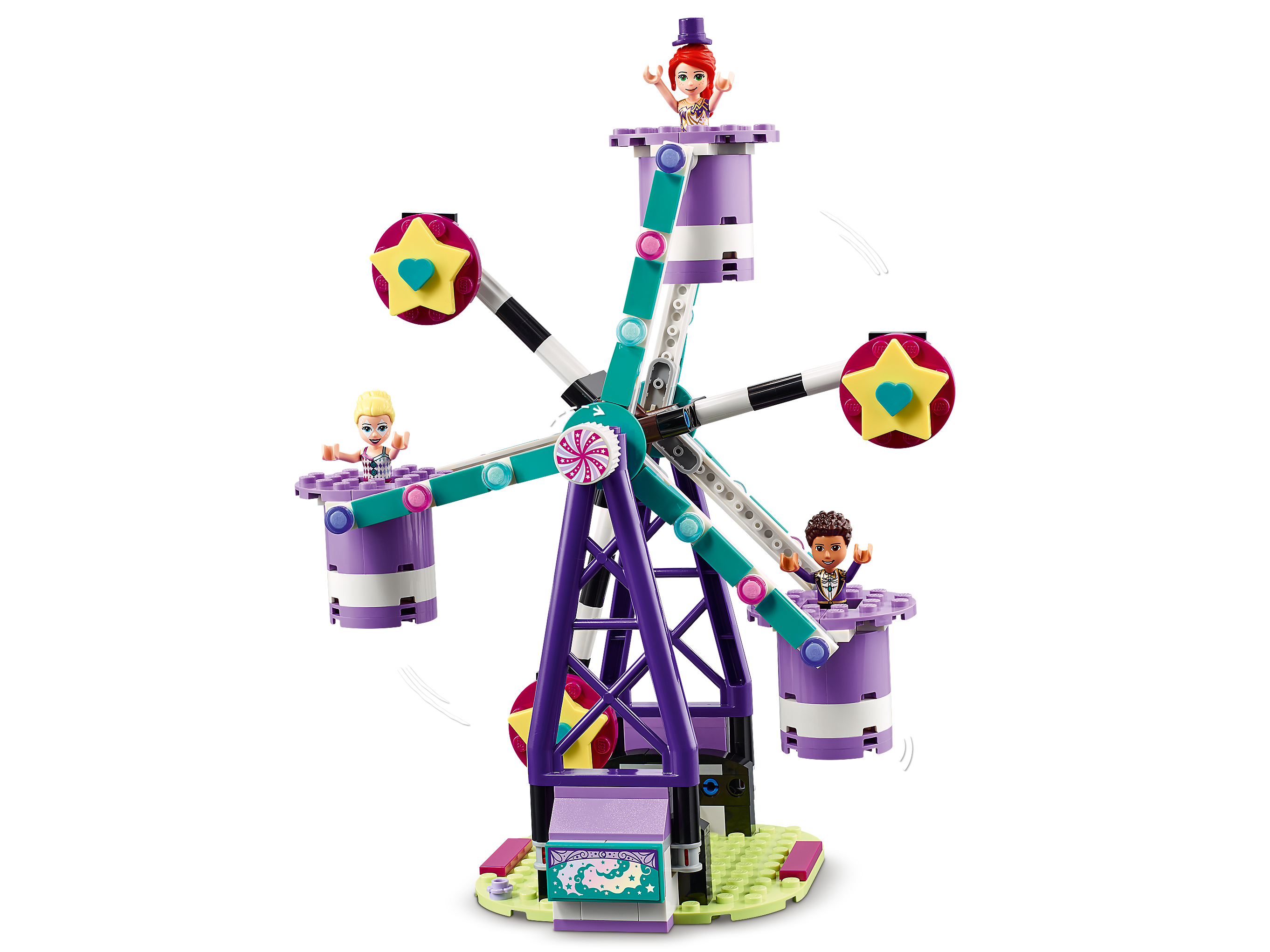 545 Pieces LEGO Friends Magical Ferris Wheel and Slide 41689 Building Kit for Kids Theme Park with 3 Mini-Dolls; New 2021 
