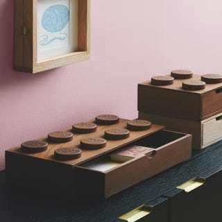 Cassetto da scrivania 4 in legno: quercia scura