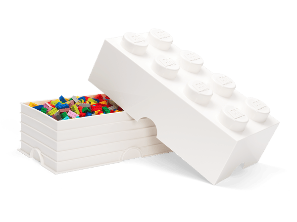 8-Stud Storage Brick – White - Image 4
