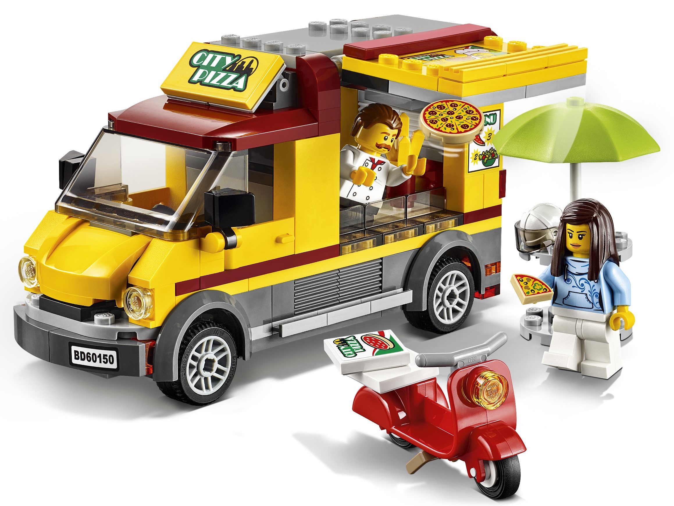 LEGO Pizza Oven with Pizza Food for Chef Minifigure Town 