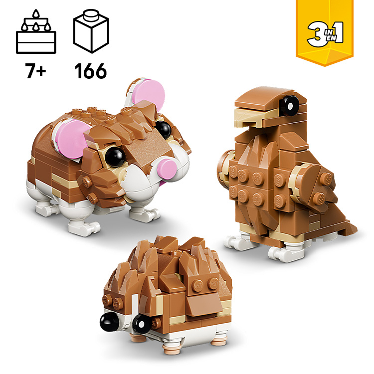 Cute Hamster with a Flower 31376 | Creator 3-in-1 | Buy online at