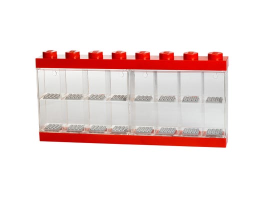 LEGO 5006154 - Udstillingskasse til 16 minifigurer – rød