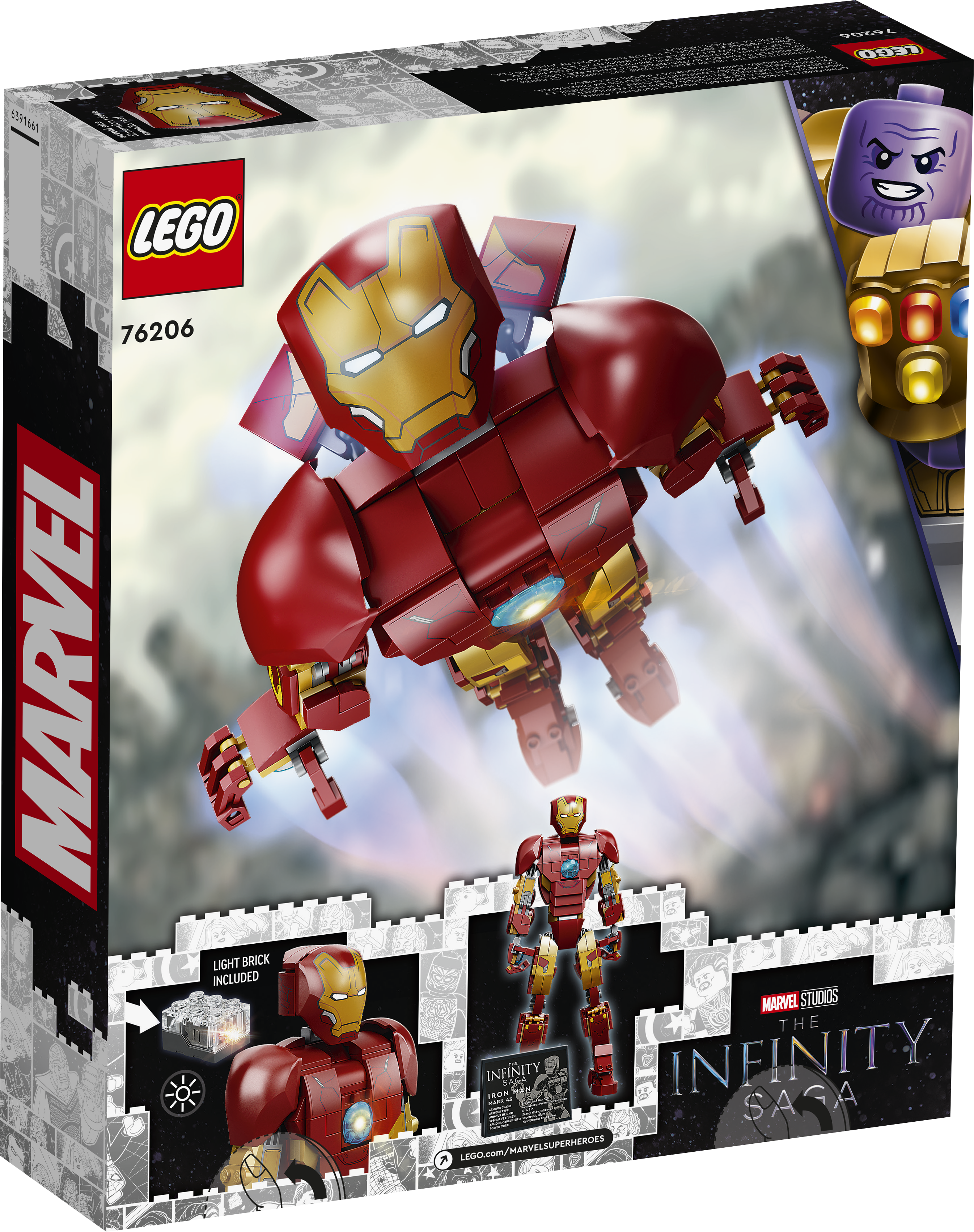 Lego Marvel - Personaggio di Iron Man - 76206 - Tempus Doni Giochi