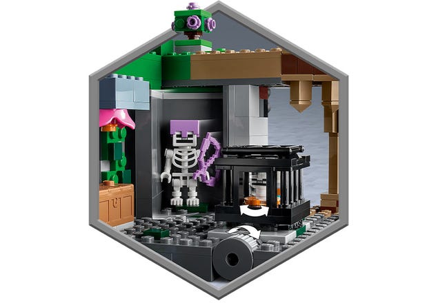 LEGO 21189 Minecraft Le Donjon du Squelette, Jouet Construction, Fi