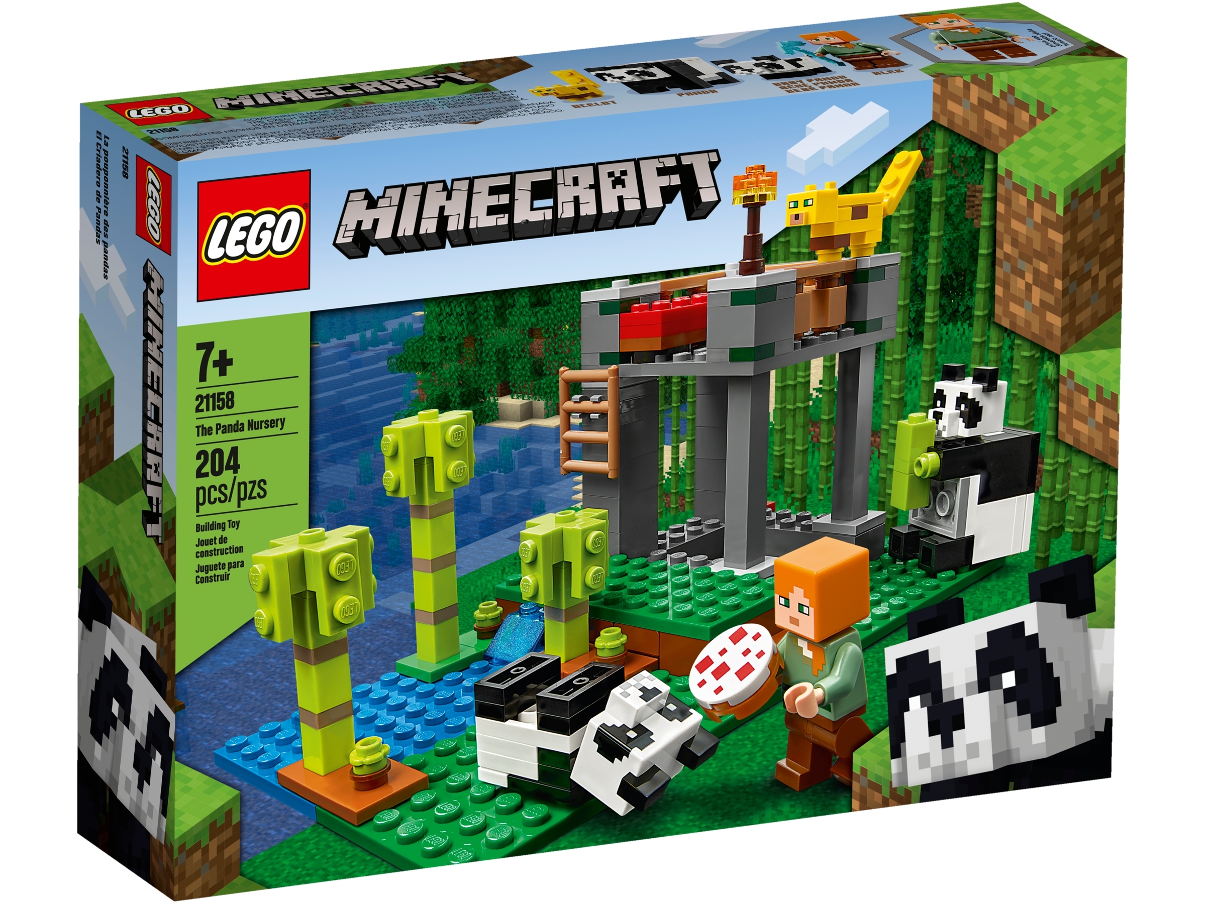 Lego Minecraft Animal Panda Grande atrás y blanco NUEVO