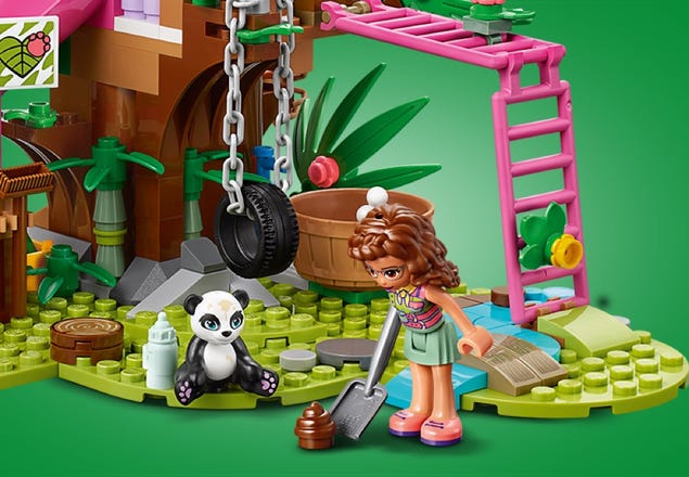 Lego friends 41422 la cabane des pandas dans la jungle jouet avec mini  poupées mia olivia et les figurines d'animaux - La Poste