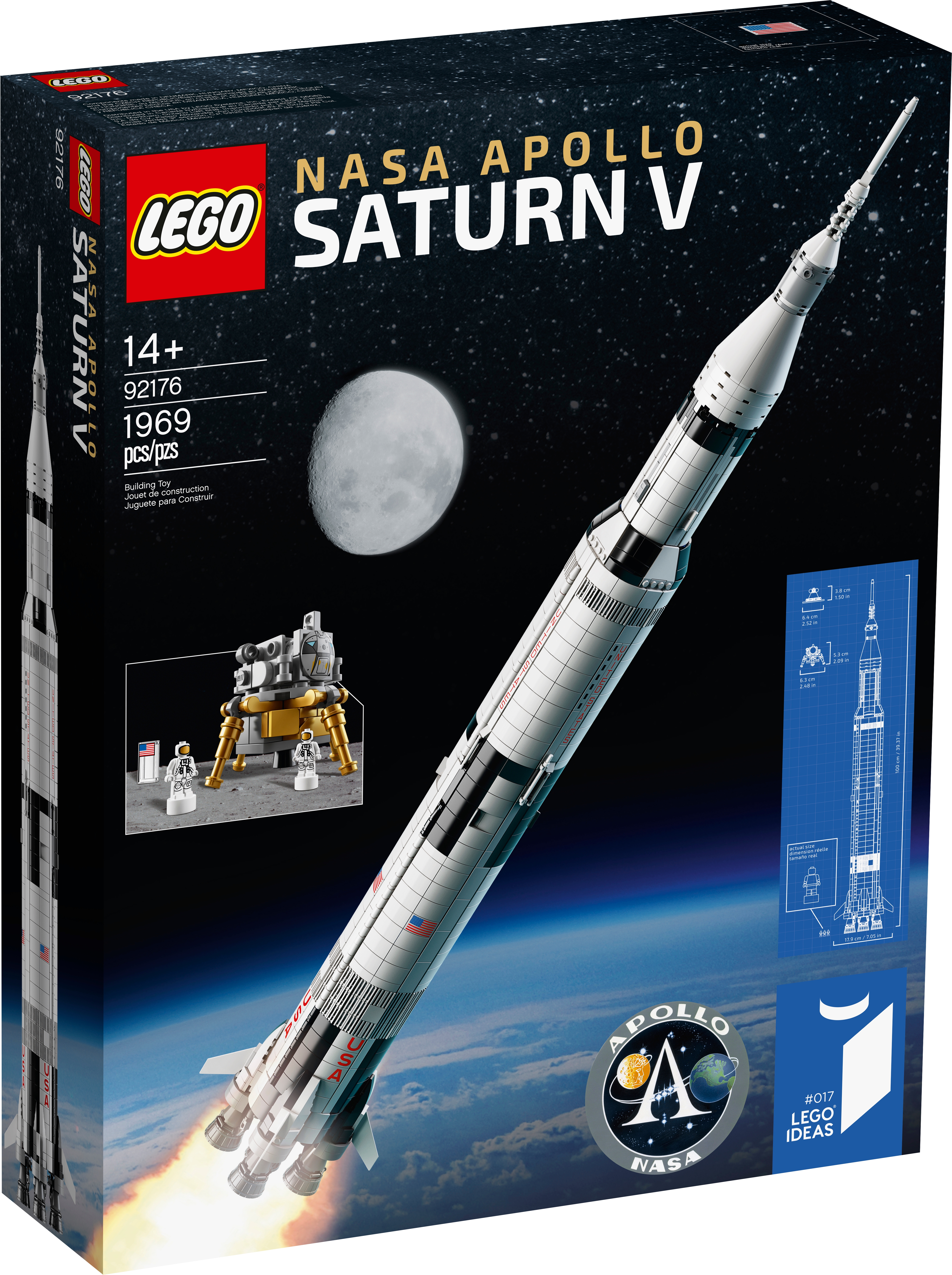 ESCLUSIVO ROVINATA LEGO 92176 IDEAS Saturn V Apollo NASA SCATOLA LEG 