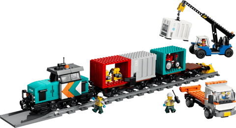 Harbour Freight Train with Crane & Truck — LEGO set 60509