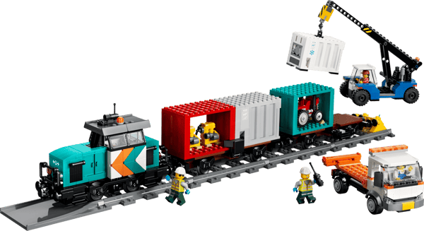 LEGO 60509 Le train de marchandises du port avec grue et camion