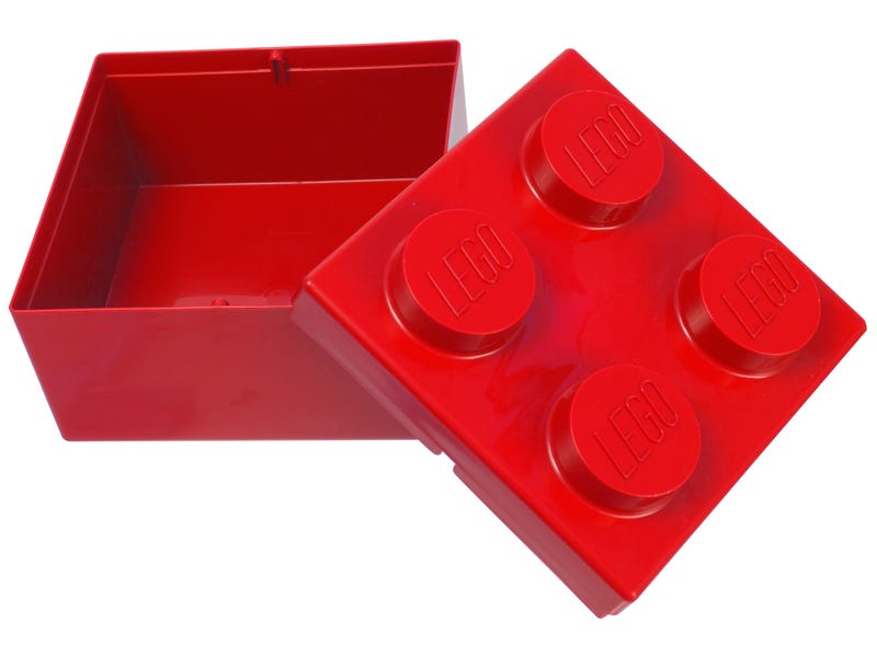  Brique de rangement LEGO® 2x2 rouge