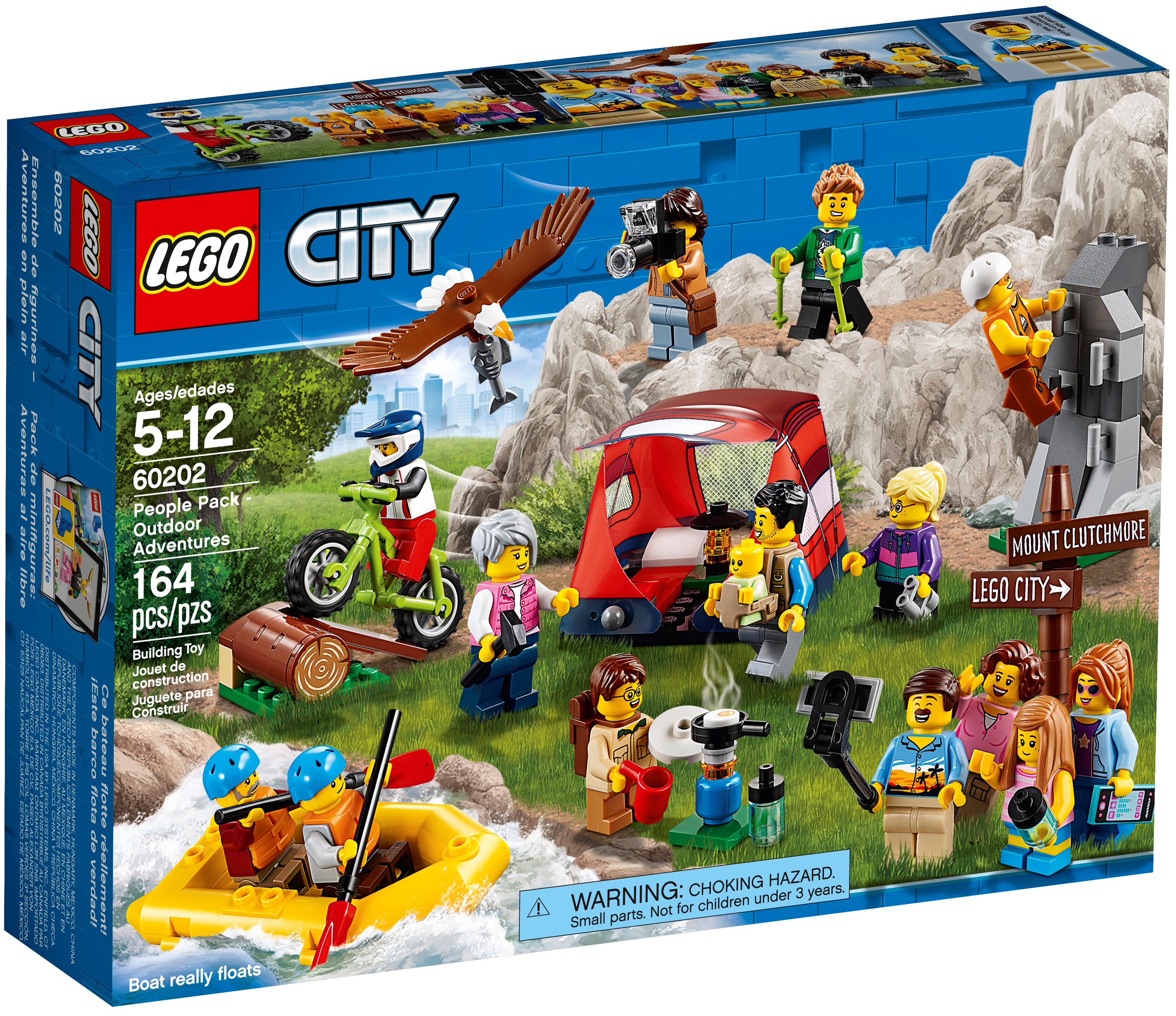 with Two Walking Sticks Lego City Outdoor Adventure Minifigure Hiker 60202 