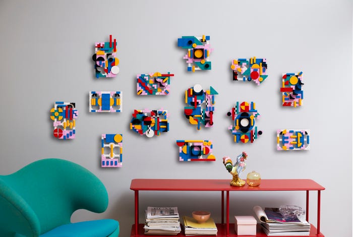 Tableau Coeur en Lego - Décoration murale design