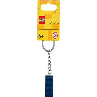 Schlüsselanhänger mit blauem 2x4-Stein