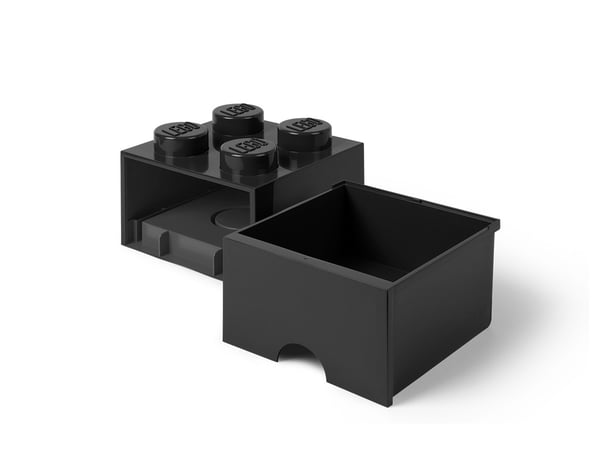 LEGO 5005711 Brique noire de rangement LEGO® à tiroir et à 4 tenons — visuel 3 sur 5