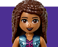 LEGO Friends mini-doll character on a purple square