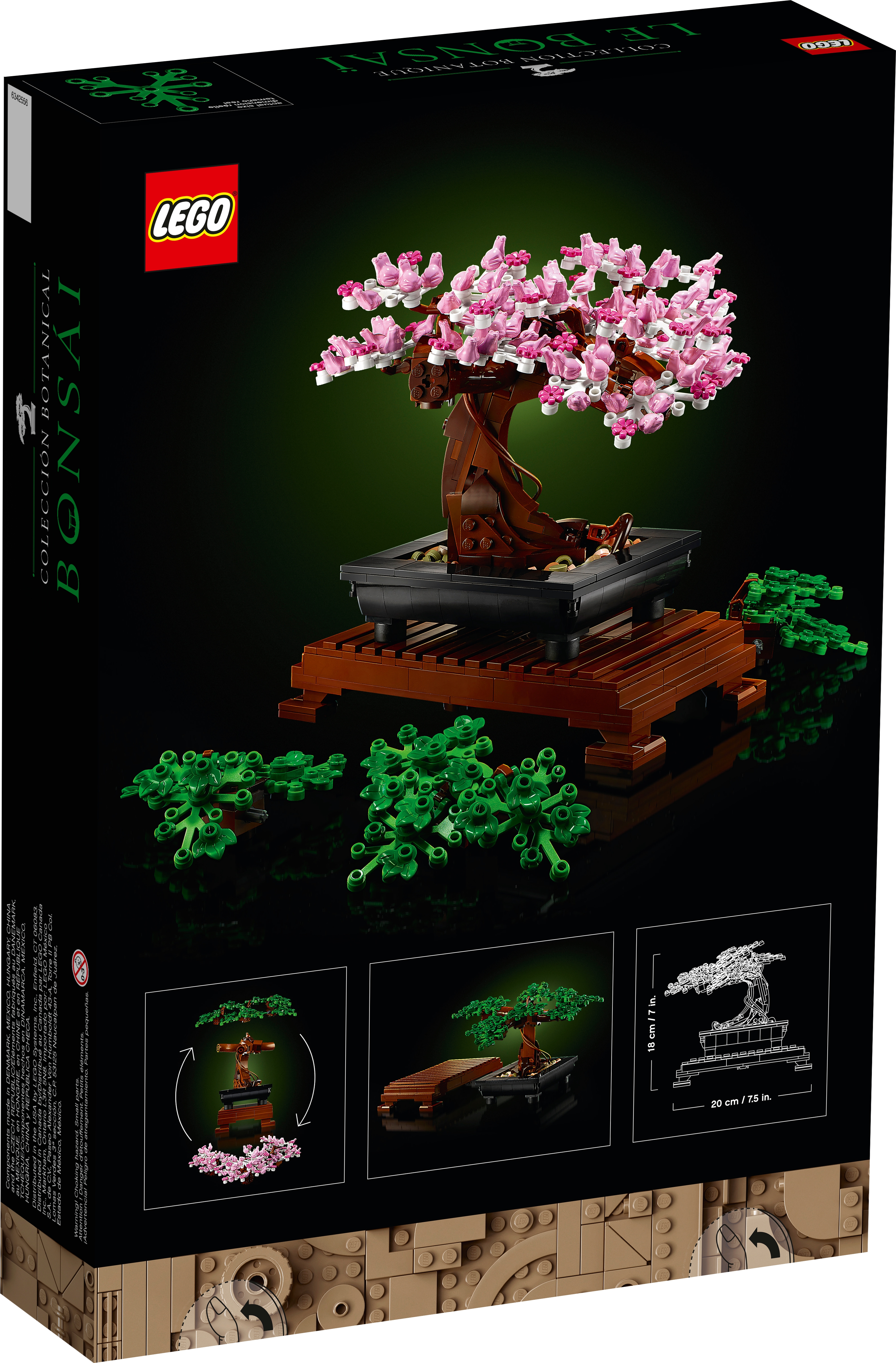 LEGO Botanical Collection: Bonsai, Bouquet di fiori e Uccello del Paradiso