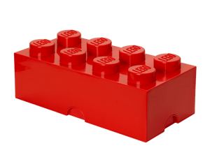 La brique de rangement 8 tenons – rouge