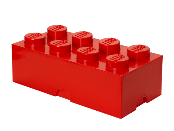 LEGO 5006867 La brique de rangement 8 tenons – rouge