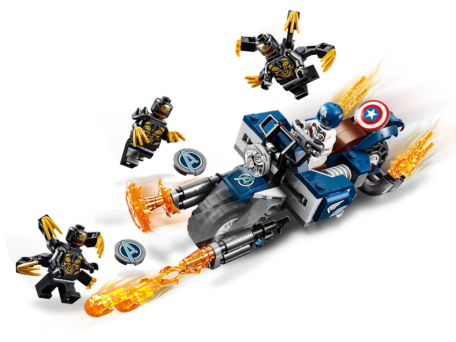 Lego Marvel Captain America Outriders Attack 76123 Shoulder Pad Minifig Newwww 