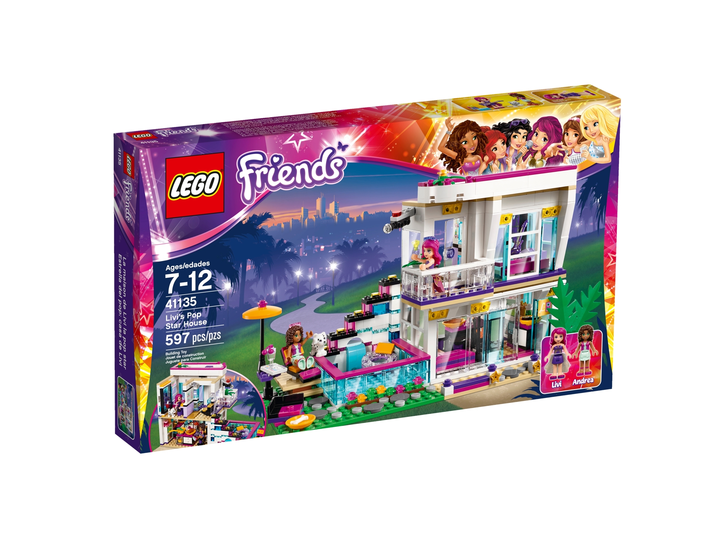 LEGO Friends Set 41135 Livi’s Pop Star House Retired 100% Complete w/ Manual 
