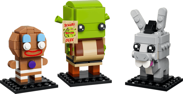 LEGO 40923 Figurines de Shrek, l’Âne et Ti Biscuit