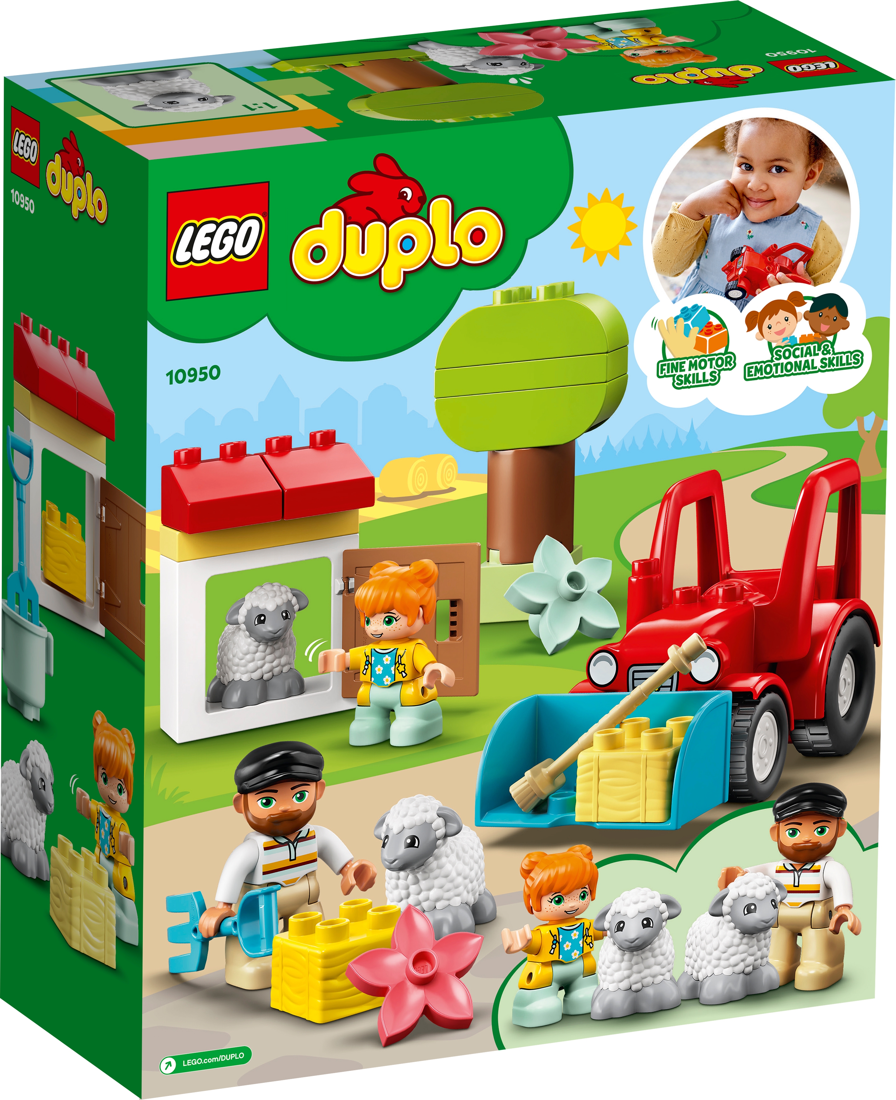 10950 LEGO DUPLO Town Farm Tractor /& Animal Care Set 27 Pieces Todder Age 2yrs+