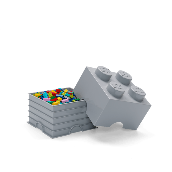 4-Stud Storage Brick – Medium Stone Gray - Image 3