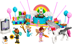 Soirée déguisée avec une licorne et une fée