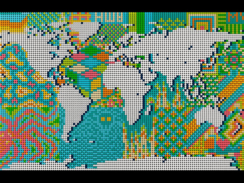 World map lego ipad pro a1709