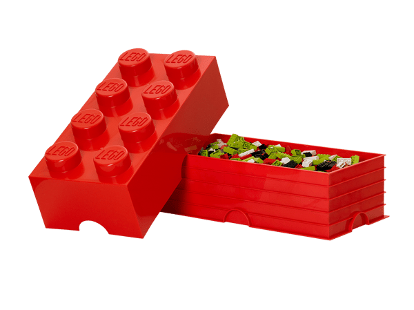 8-Stud Storage Brick – Red - Image 4