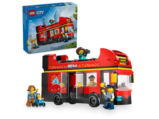 LEGO 60407 - Rød dobbeltdækker-turistbus