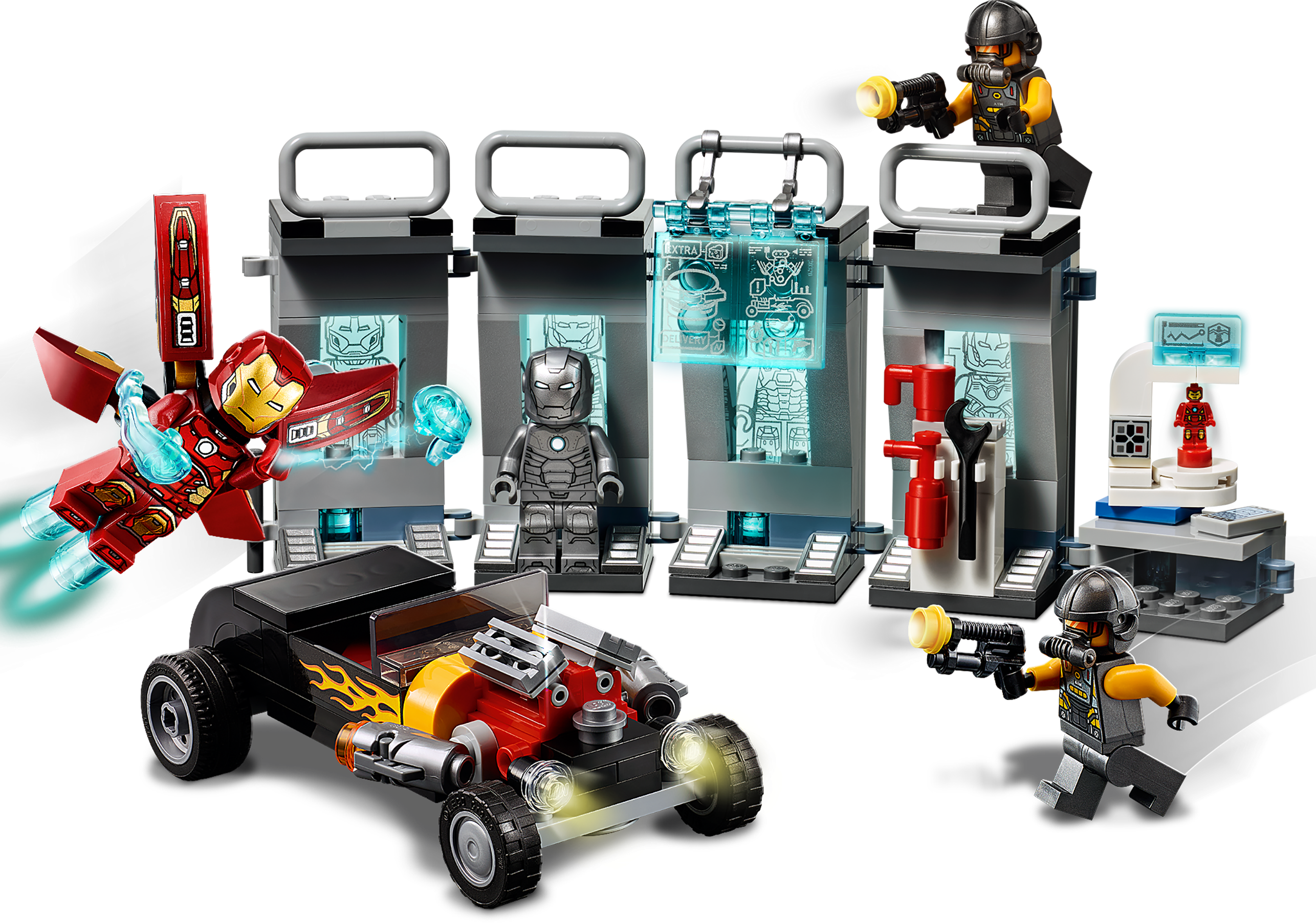 Hall of Armor Set dextension LEGO 76167 Super Heroes Marvel Avengers Iron Man Armory 